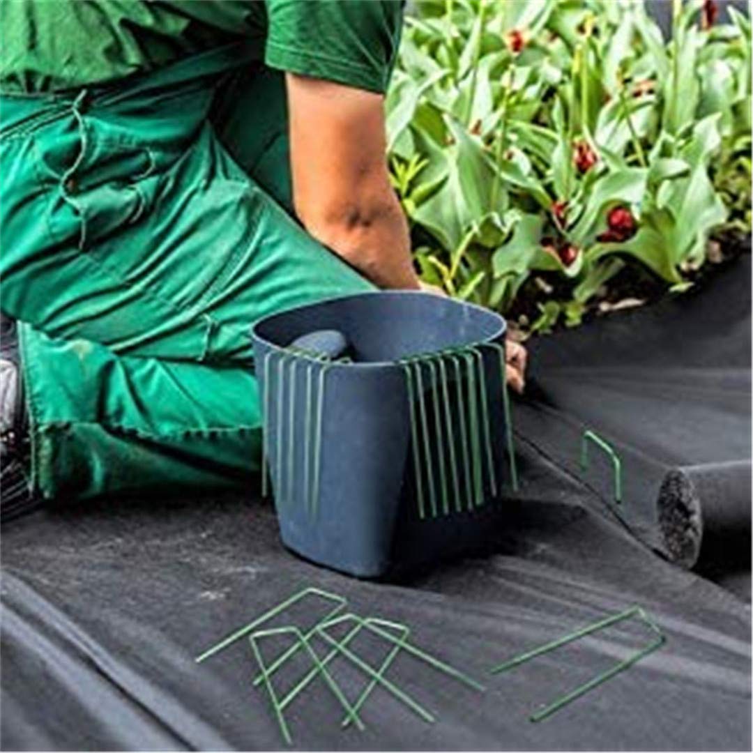 Lot 20 Piquets Jardin Galvanisés Agrafes Paysage Agrafes