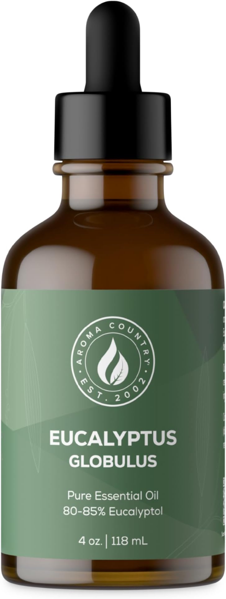 Aroma Country 100% Pure Eucalyptus Essential Oil – Organic & Undiluted Diffuser Oil, Humidifier, Steam Room & Shower Aromatherapy – Natural, Therapeutic Grade Oil for Skin, Sauna, & Home (4 Fl. oz)