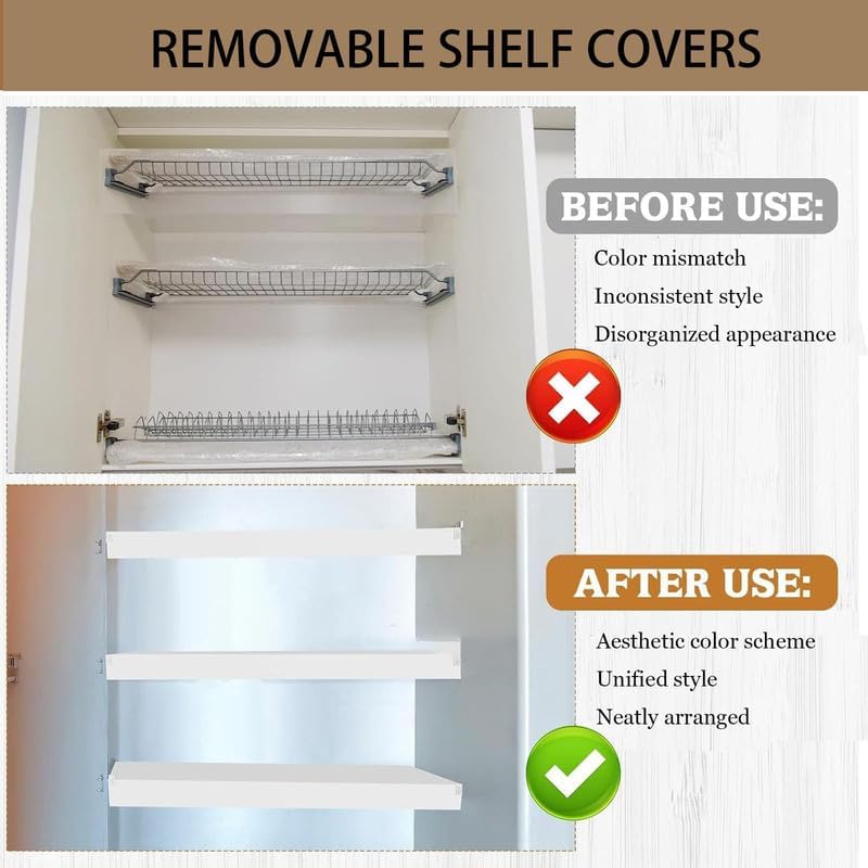 Wire Rack Covers,46x16x2in with Acrylic Clips PVC Wire Rack Covers for Schools,supermarkets,Restaurants,Temporary housing,Old House Renovation of Shelf Organization Shelving Cover Grey