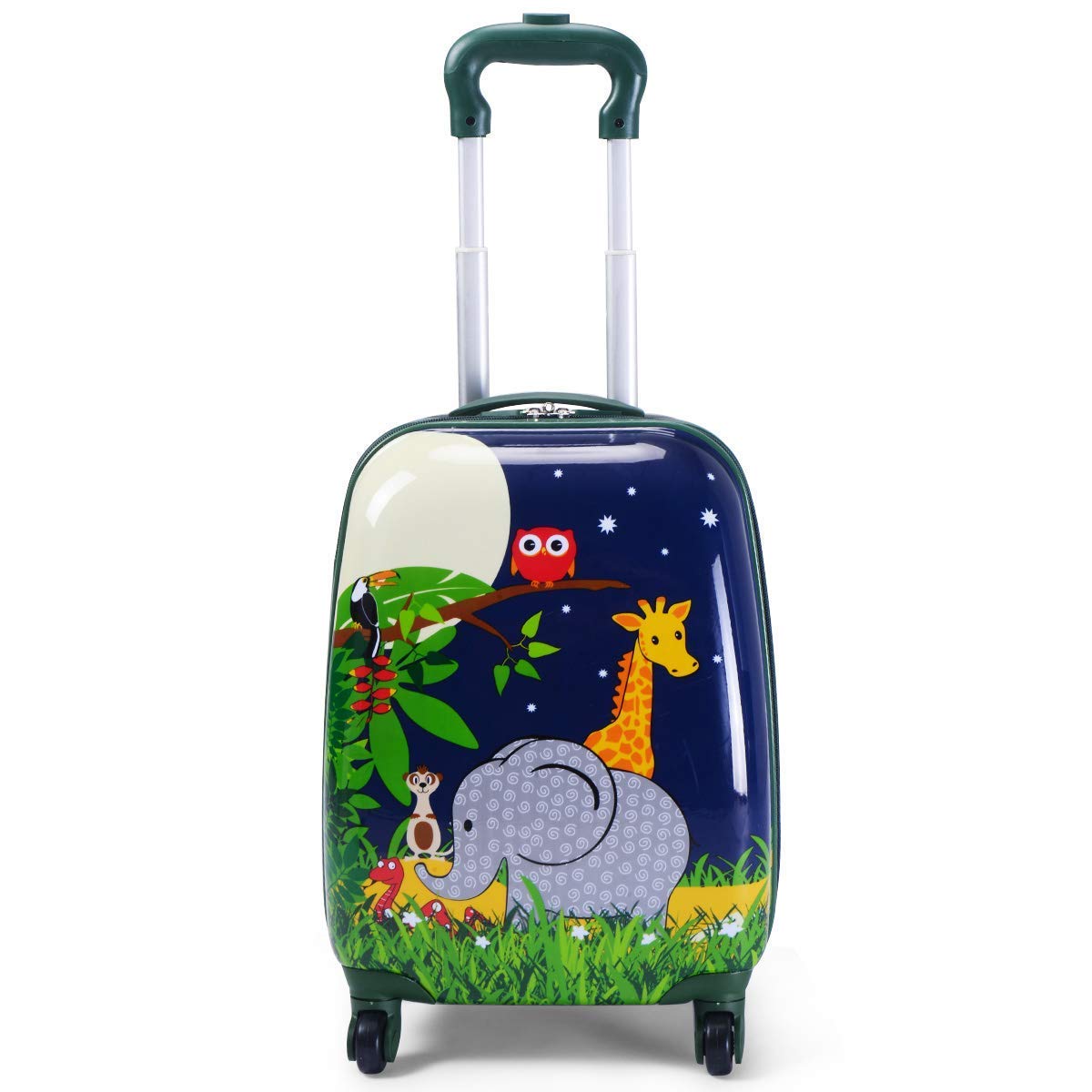 Buy 18" Children Carry On Luggage Cartoon Elephant Pattern Rolling Suitcase with Universal