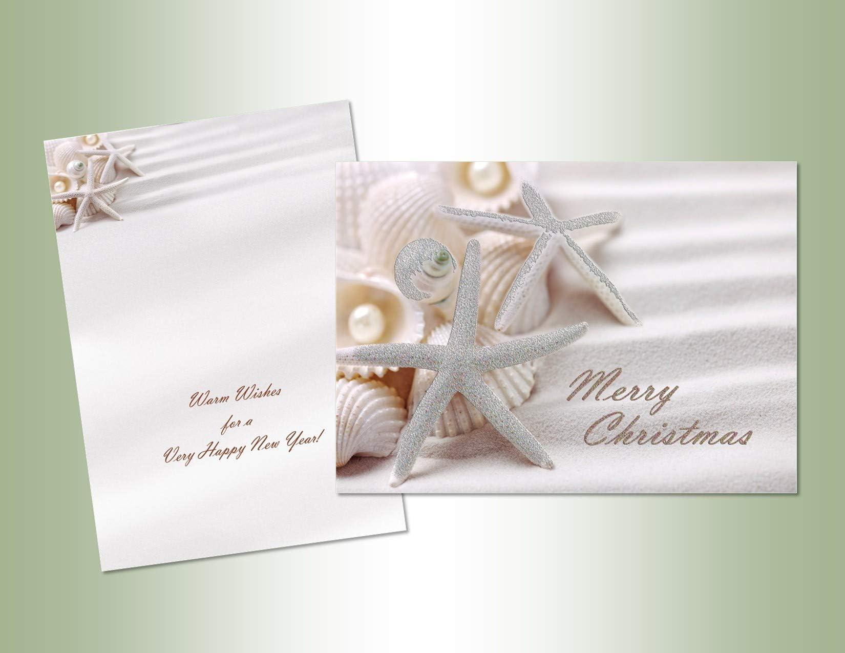 - Performing Arts 14 Glitter Embellished Cards with Full Color Inside Shells and Pearls 14 envelopes 7.75x5.5 inches, 1 Pack, 66169-14