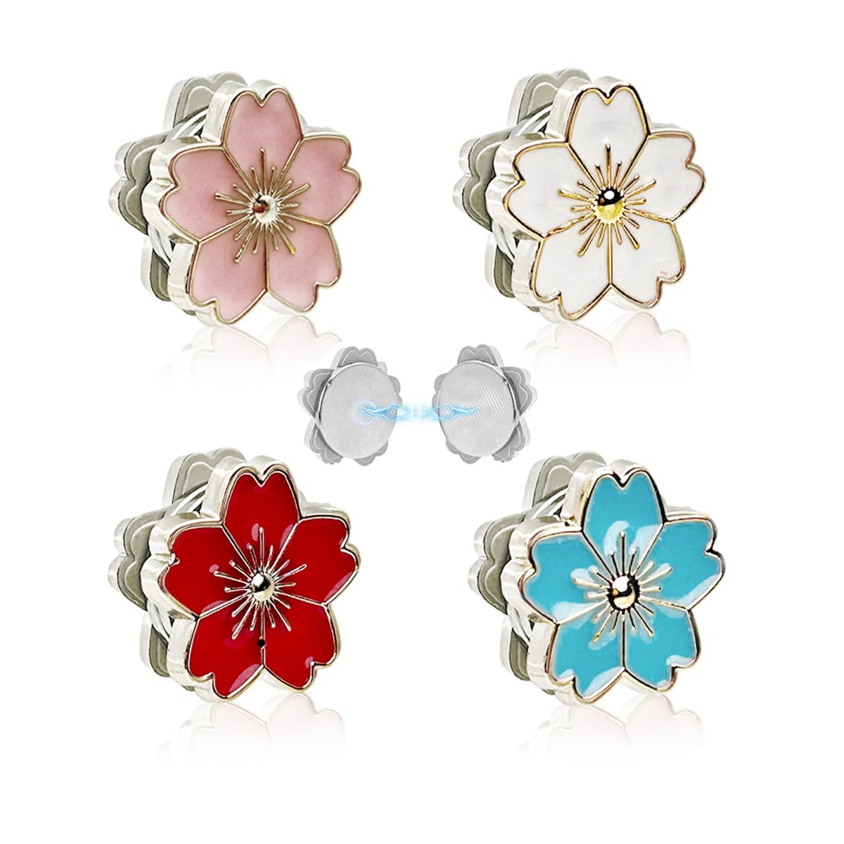 Venzina® 4 Pairs Magnetic Hijab Pins for Scarf, Sakura Hijab Magnets, Floral Hijab Magnetic Pins Elegant Magnetic Pins for Hijab, Multi-Use Pinless Hijab Magnet for Women Scarves (B0CQXKMPH1) Amazon Price History, Amazon Price Tracker