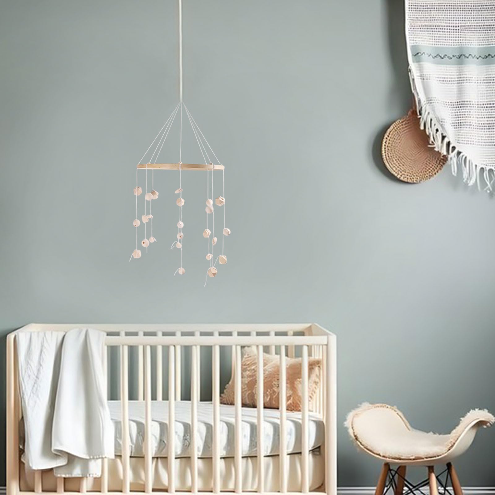 1 Set Nursery Telaio in Legno FAI DA TE Handmade Kit Nursery Mobile Culla Wind Chime Letto Mobile Gancio Legno Telaio In Legno Ornamenti