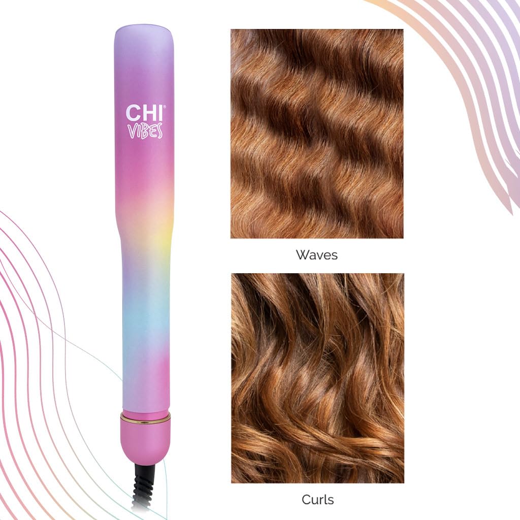 CHI Vibes Wave On Multifunctional Waver, Curling Iron Creates Long-Lasting Frizz-Free, Crimp-Style Waves & Loose Beachy Curls for All Hair Types - Image 8