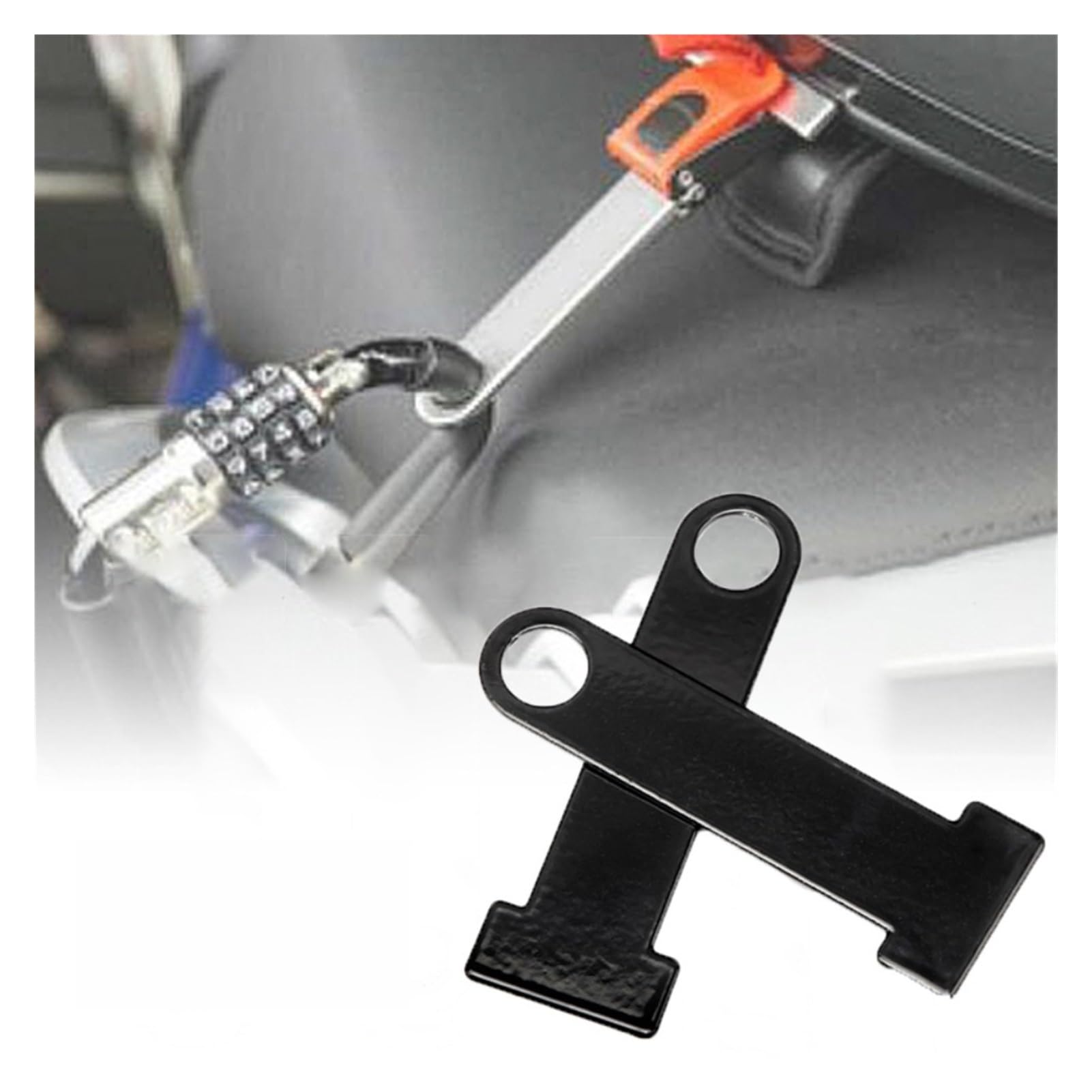 XOUDKE Chiusura A Fibbia Per Casco Moto | 2 Pezzi Antifurto | Sgancio Rapido | In Metallo Nero Resistente - Foto 7