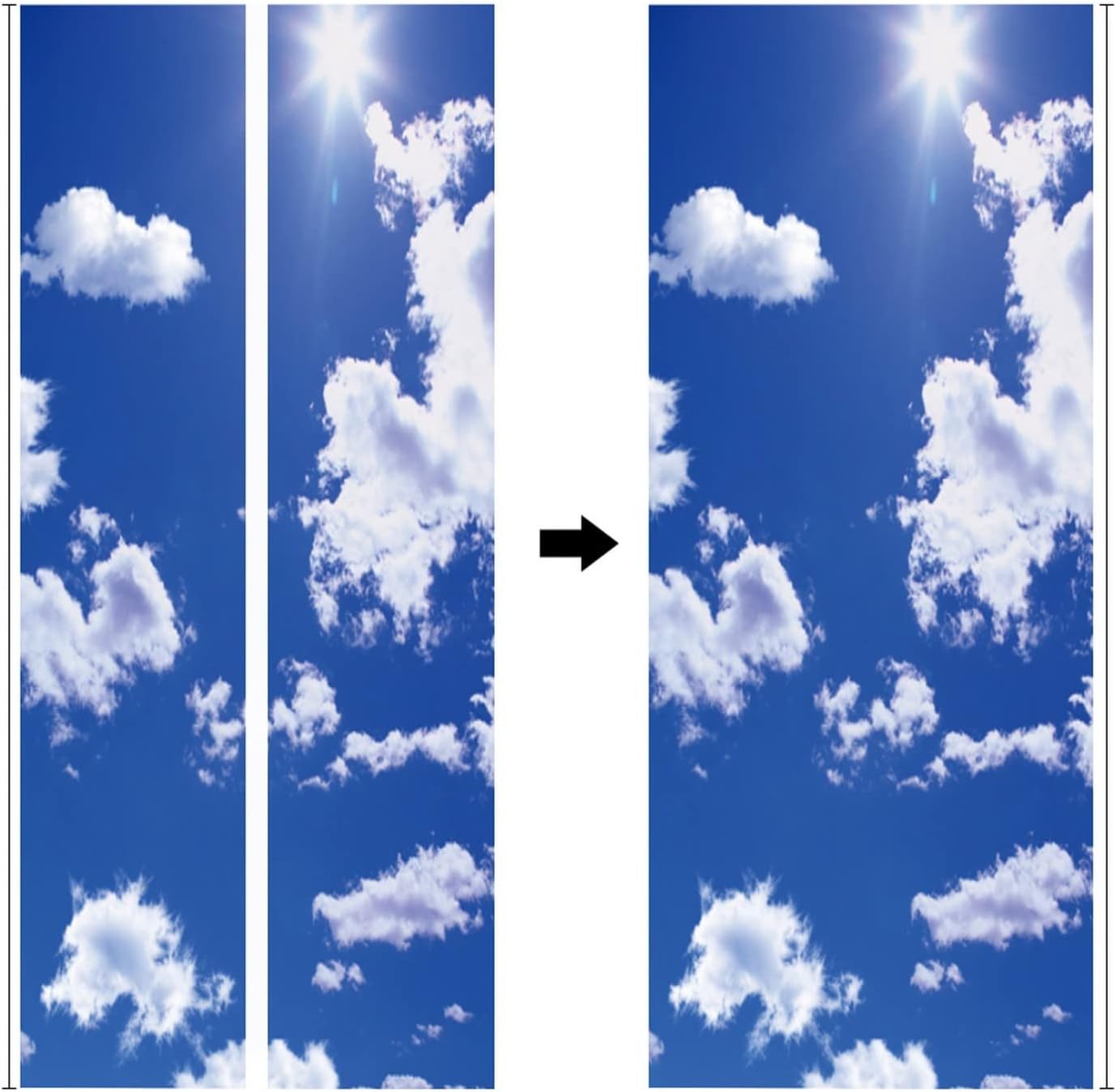 A.Monamour 3D Door Stickers for Interior Doors White Clouds in Blue Sky on Sunny Day Vinyl Removable Self Adhesive Door Poster Wallpaper Mural Decals for Bedroom Office Bathroom 85 x 200 cm