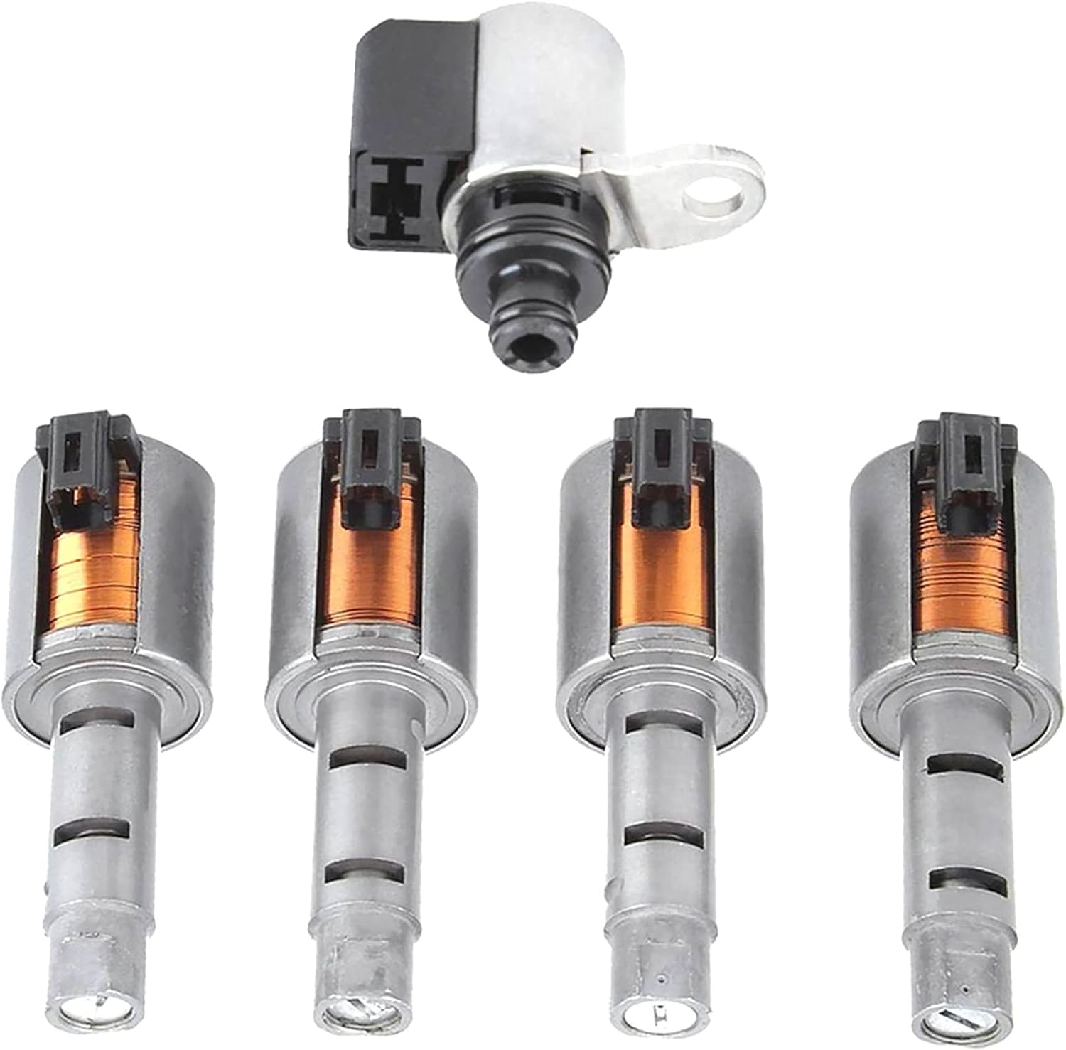 5 Pcs Transmission Solenoids JF015E RE0F11A Replacement for Spark Note Sentra Swift 2012-2015