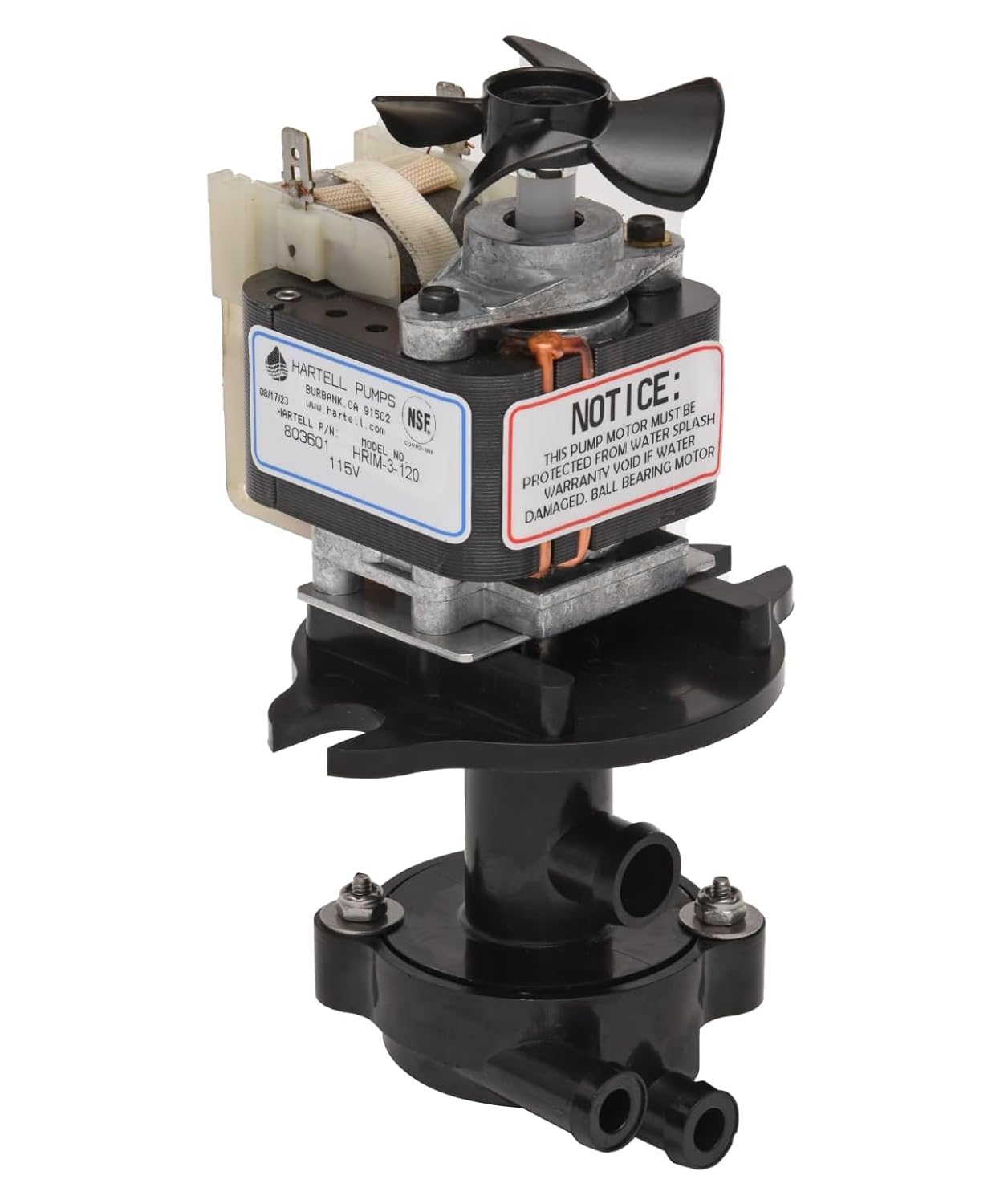 HARTELL HRIM-3-120 Replacement Ice Machine Pump, Replaces GPPS-1SC-1