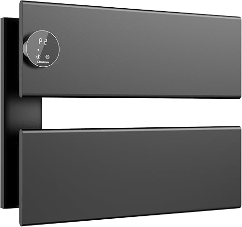 Miniatura 12 de K&KALONZO Calentador de toallas eléctrico, 18.35 pulgadas de ancho x 22.8 pulgadas de alto montado en pared, calentador de toallas con temporizador