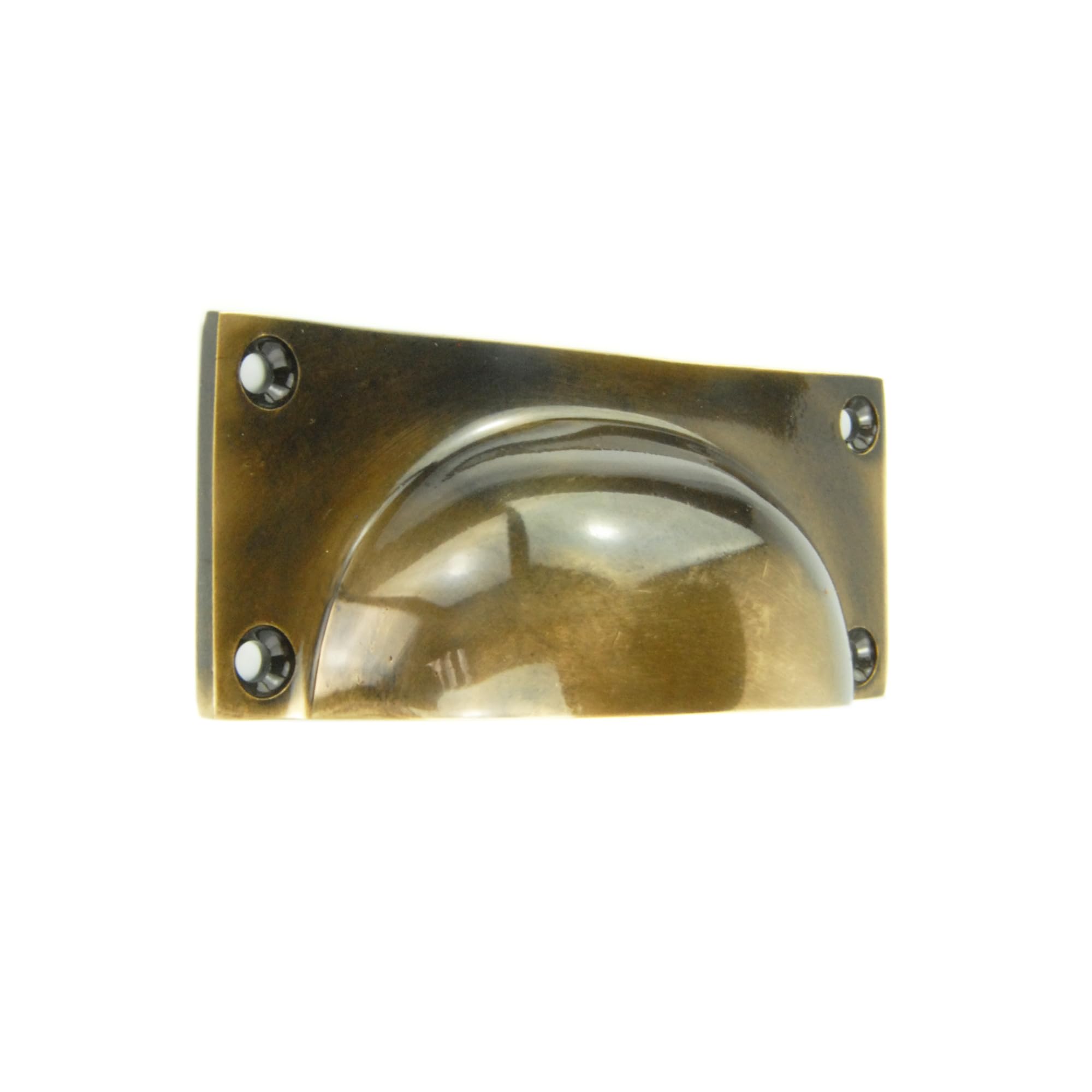 UNDERGROUND PARTS Antique Solid Brass Cabinet Knobs Kitchen Drawer Door Bow D Handles Pulls (Cup Handle Rectangle 100mm)