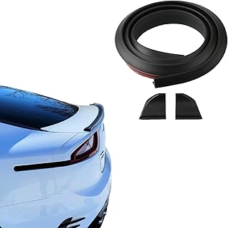 Fastsolar Car Rear Spoilers,1.5m/4.9ft Universal Car Rubber Strip Bar Spoiler Tailfin Tail Fin Rear Wing Tailgate Hatchback for Most Popular Cars