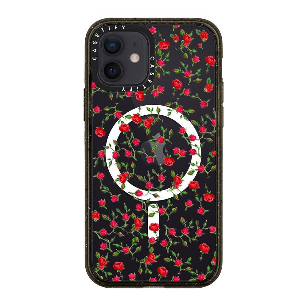 CASETiFY Impact Magsafe - Custodia protettiva per iPhone 12, 4 test di caduta di qualità militare/2,5 m, protezione anticaduta, colore: Nero trasparente