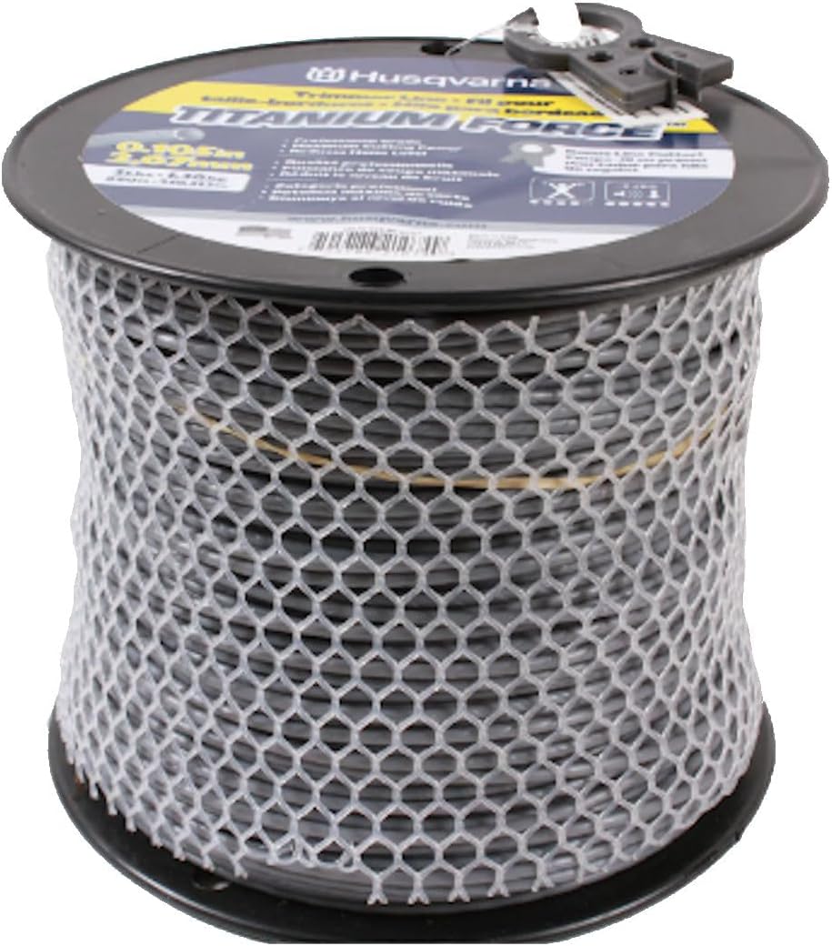Husqvarna String Trimmer line .105-Inch 690ft Spool Titanium Force High Efficiency Long Life Faster Acceleration