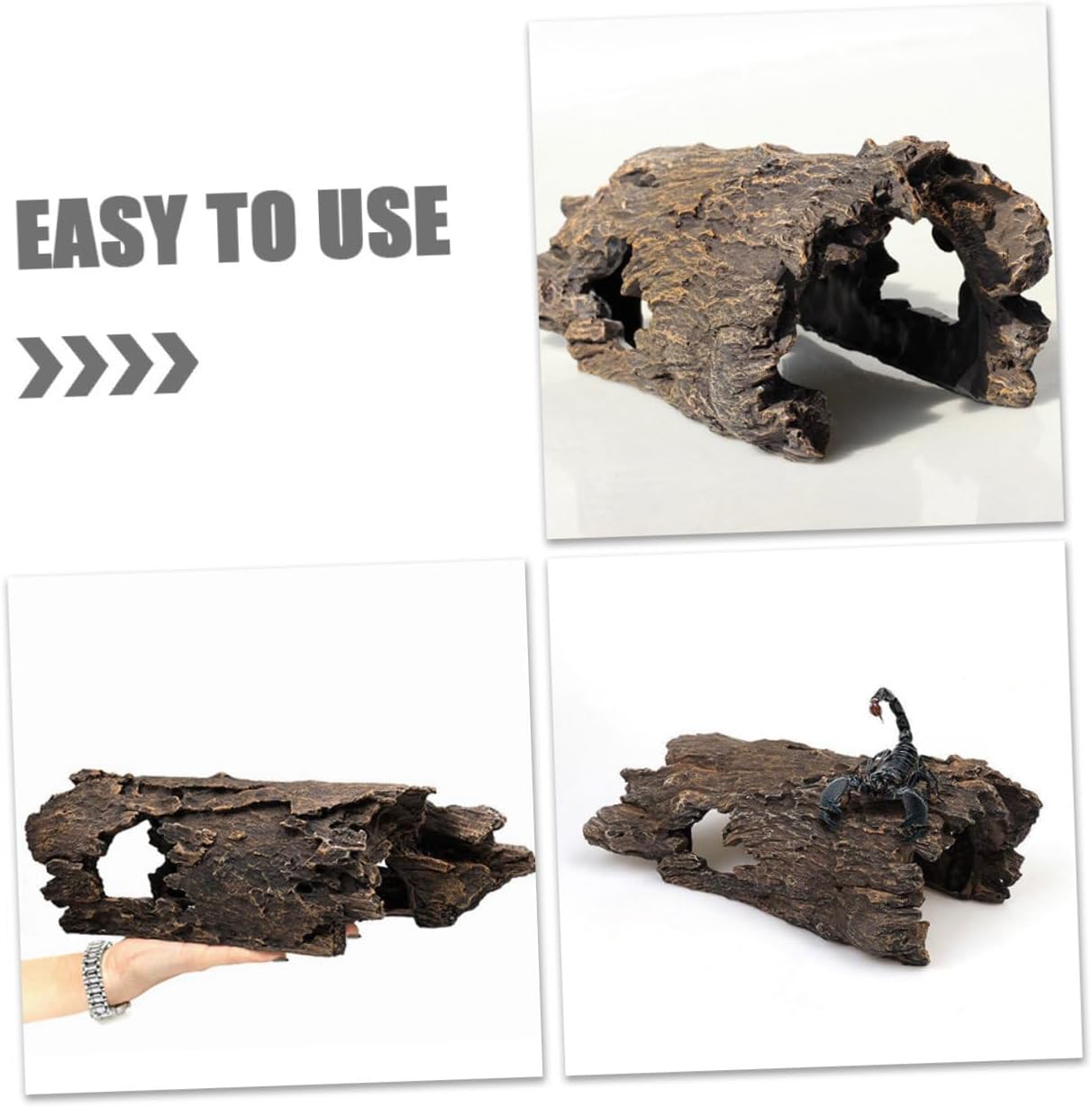 VANZACK Artificial Tree Trunk Aquarium Decoration Realistic Resin Stump for Fish Tanks Ponds and Aquariums Durable Colorfast Compact Design for Lifelike Aquatic Landscapes