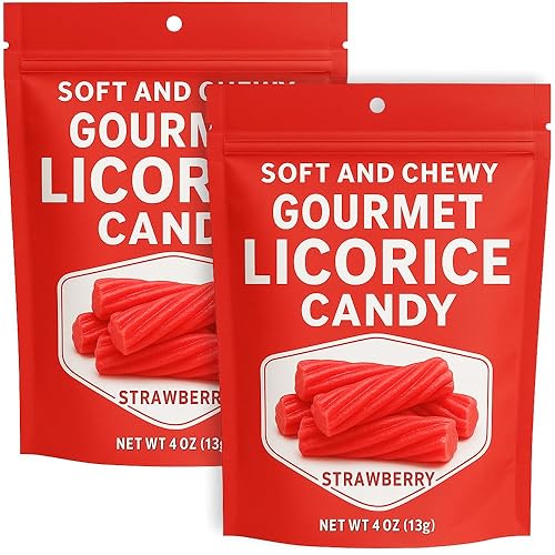 Dulces de regaliz  Deliciosos dulces suaves y masticables  Vegano y Kosher  Para bolsa de fiesta, aperitivo de oficina, regalo de vacaciones, regalo