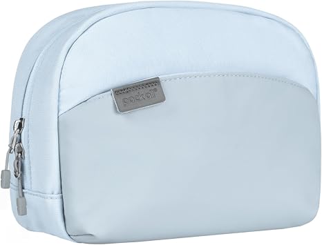 pack all Travel Toiletry Bag, Multi-Compartment Cosmetic Bag, Water-Resistant Makeup Bag for Toiletries, Accessories Glacier Blue