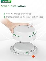 Vista 6 de LEDIARY 6 Pack Gimbal LED Recessed Lighting 6 Inch, 5CCT Adjustable Recessed Light Slim Selectable 2700K-6000K,750LM Air Tight Canlights with