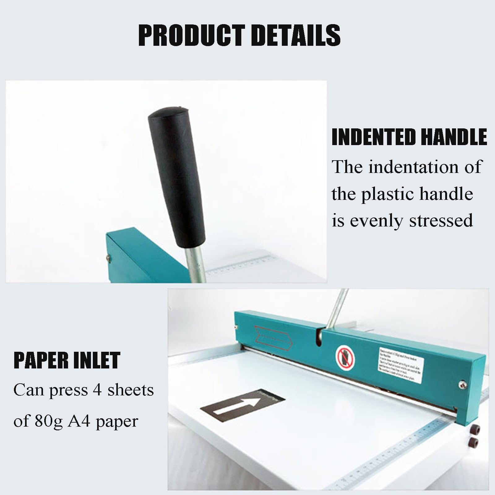 Cordatrice Manuale da 480 Mm, Macchina per Cordonatura/Perforazione, Pressa per Carta in Metallo Resistente, profondità di Indentazione 0,8 Mm, Cartoncino, Carta per Fotocopie, Raccoglitori