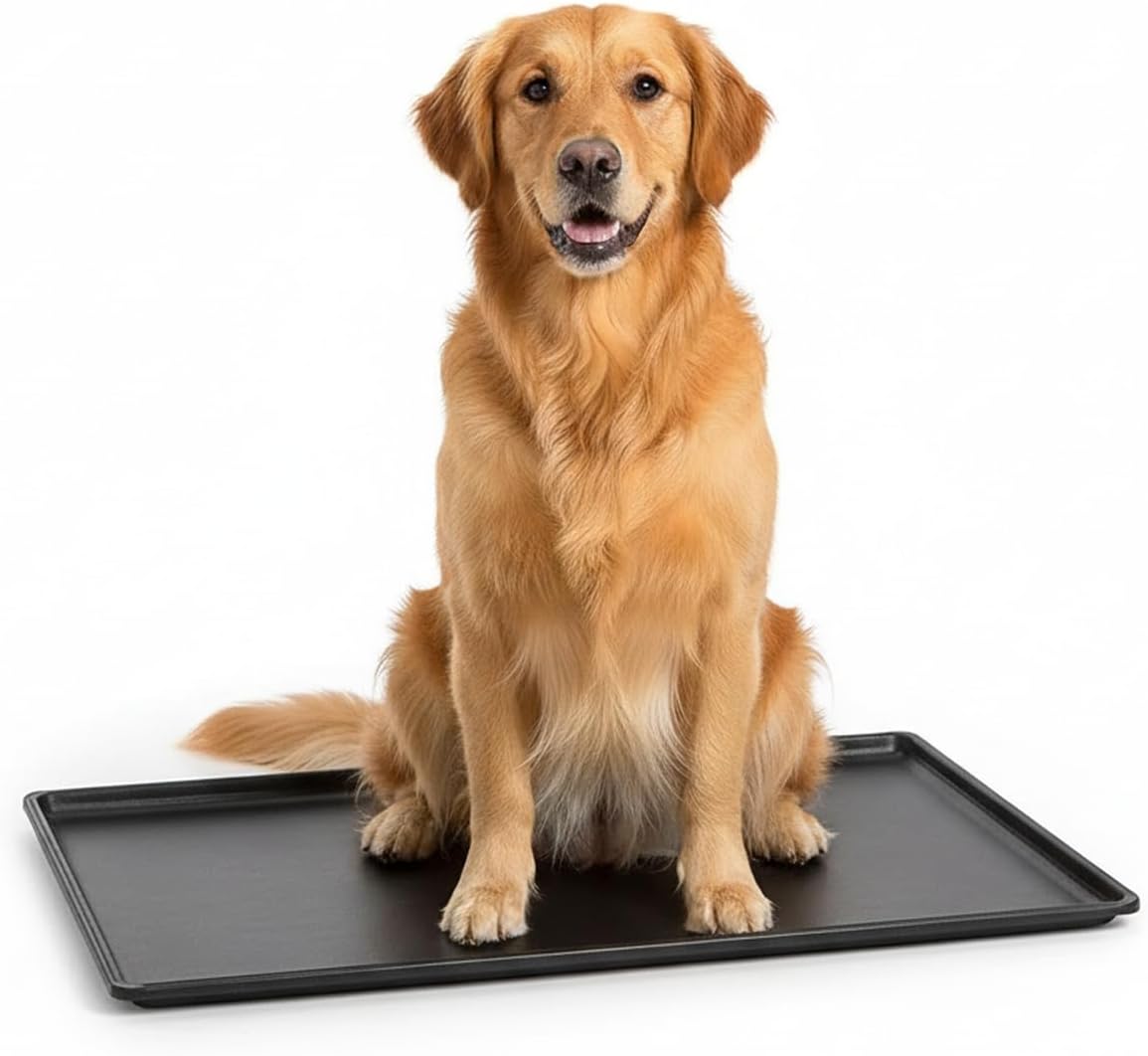 Replacement Tray for Dog Crate Pans Small Plastic Bottom Pan for Pet Kennel Crate Liner Trays for Dogs 24 Inch Black