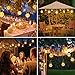 Solar Outdoor Lights Decorative 12 Pack, Hanging Solar Garden Lights Waterproof, Solar Powered Globe Cracked Glass Ball Lantern for Yard Patio Fence Tree Umbrella Holiday Decoration, Warm White