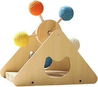 Leefasy Bola para Arranhar para Gatos Roda de Exercícios para Gatos Mesa Giratória Arranhador para Gatos Placa para Arranhar Brinquedo Interativo para Animais, S
