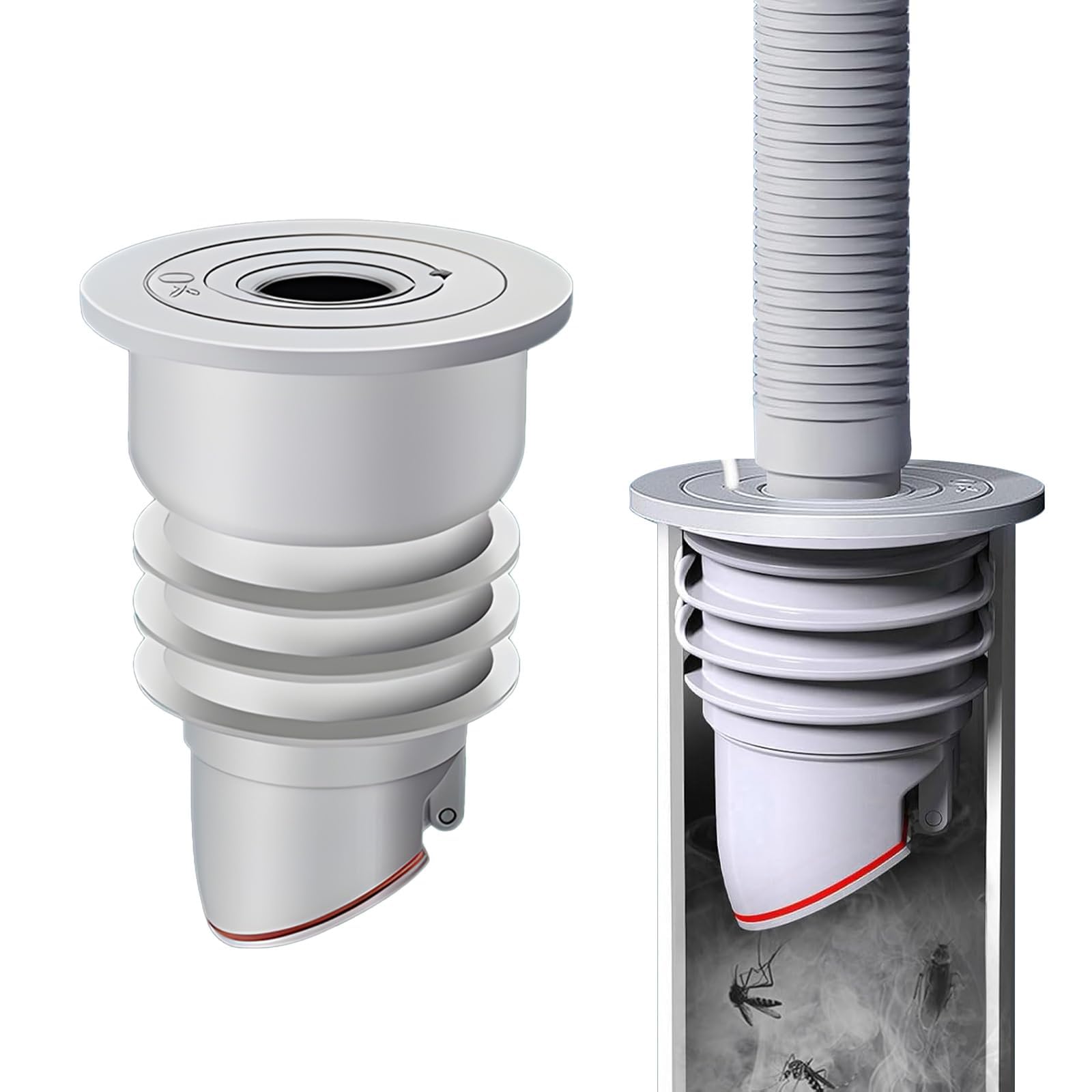 Washing Machine Drain Connector, Anti Odor Floor Drain Plug, Pipe Connector Joint for Kitchen, Bathroom, Laundry, Universal Pipe Cover, Washing Machine Outlet Connector-image-45