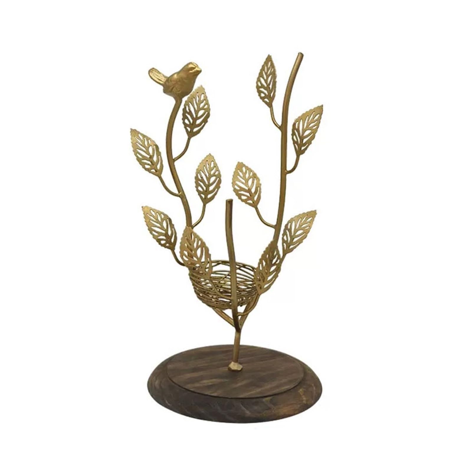 Kp6xLf3gT Jewellery Display Holder Tree Metal Jewelry Organizer Stand with Wooden Base