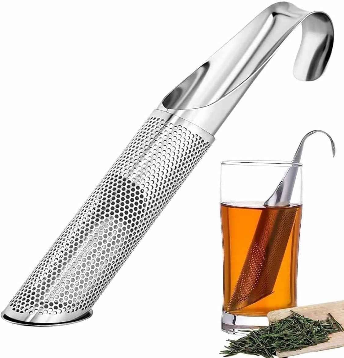 Sliding Tea Strainer Infuser for Loose Tea - Stainless Steel Tea Diffuser for Tea, Coffee, Seasonings, Spices