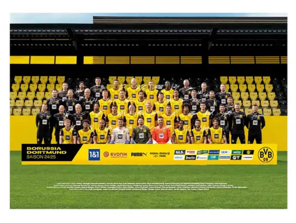 Dortmund Borussia Mannschaftsposter Saison 2024/25 Team Plakat | Poster BVB 09