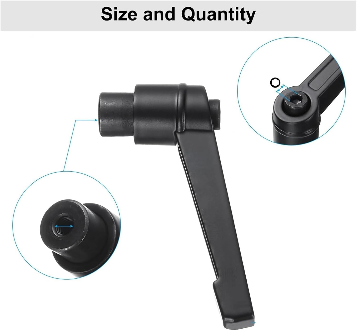 Adjustable Locking Handle 1Pcs M4 M5 M6 M8 M10 M12 M14 M16 Female Thread Handle Screws Bolt Clamping Lever Machinery Adjustable Locking Knob Nut(M14)