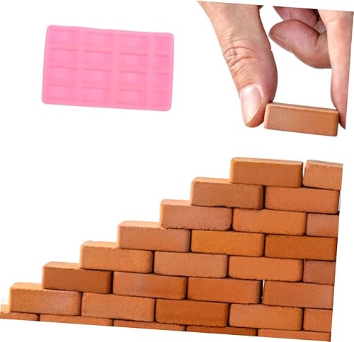 Miniatura 4 de EXCEART 4 piezas de mini moldes de ladrillo en miniatura, mini bloques de mano, moldes de silicona, mini bloques de construcción, suministros para