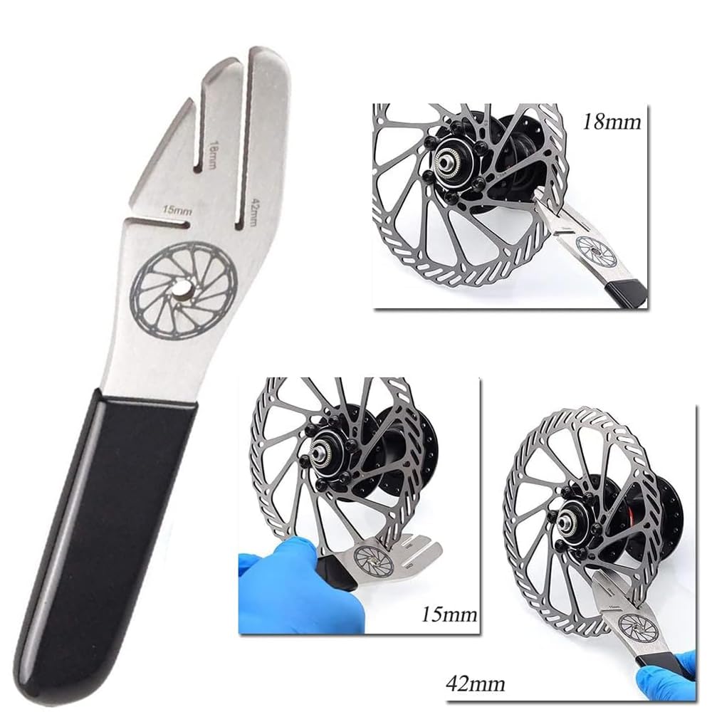 Homefantasy Ajusteur De Disque De Frein Vélo - Clé De Correction Et Réglage Disque De Frein, Outil Réparation VTT En Acier Inoxydable