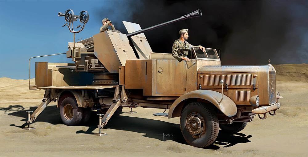 Trumpeter 9595 German L4500A, WWII Armoured Gun Truck w/ 5cm FlaK 41 I 1:35