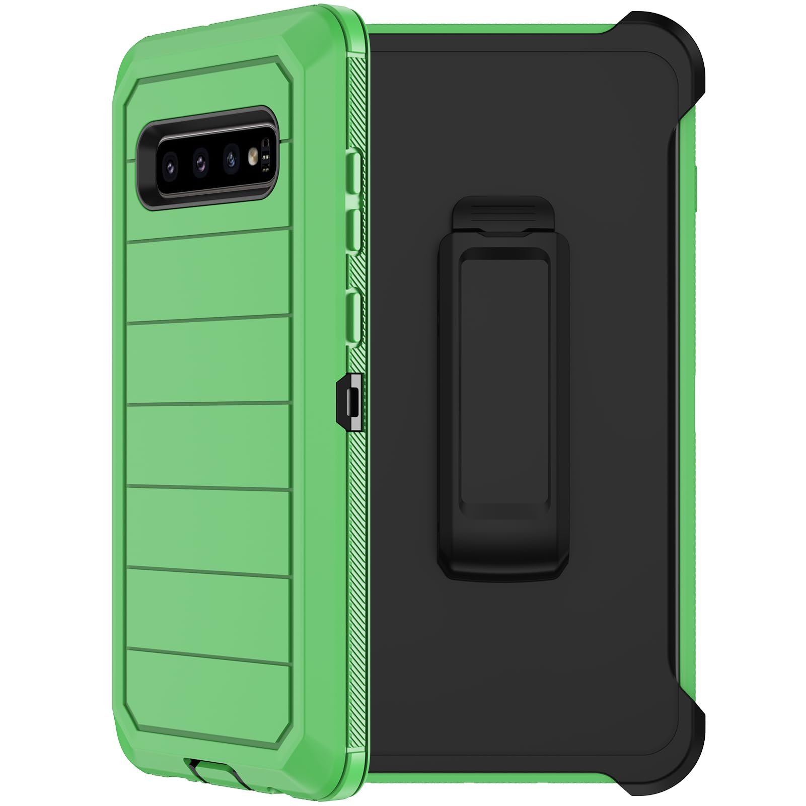 for Samsung Galaxy S10 Case with Belt Clip Holster, 2 x Screen Protector, [Military Grade Drop Protection] Heavy Duty Full Body Shockproof Rugged