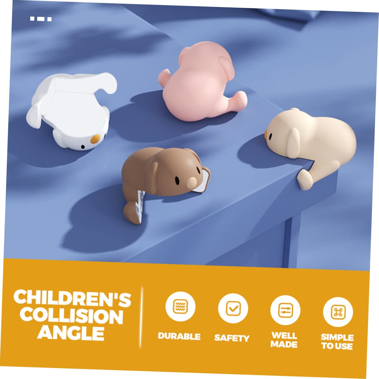 ibasenice 24 Pièces Coin Anti-Collision pour Enfants Coussin d'angle De Sécurité Protecteurs De Meubles Protège-Coins à L'épreuve des Bébés Dessin Animé De Bébé Gel De Silice Bord