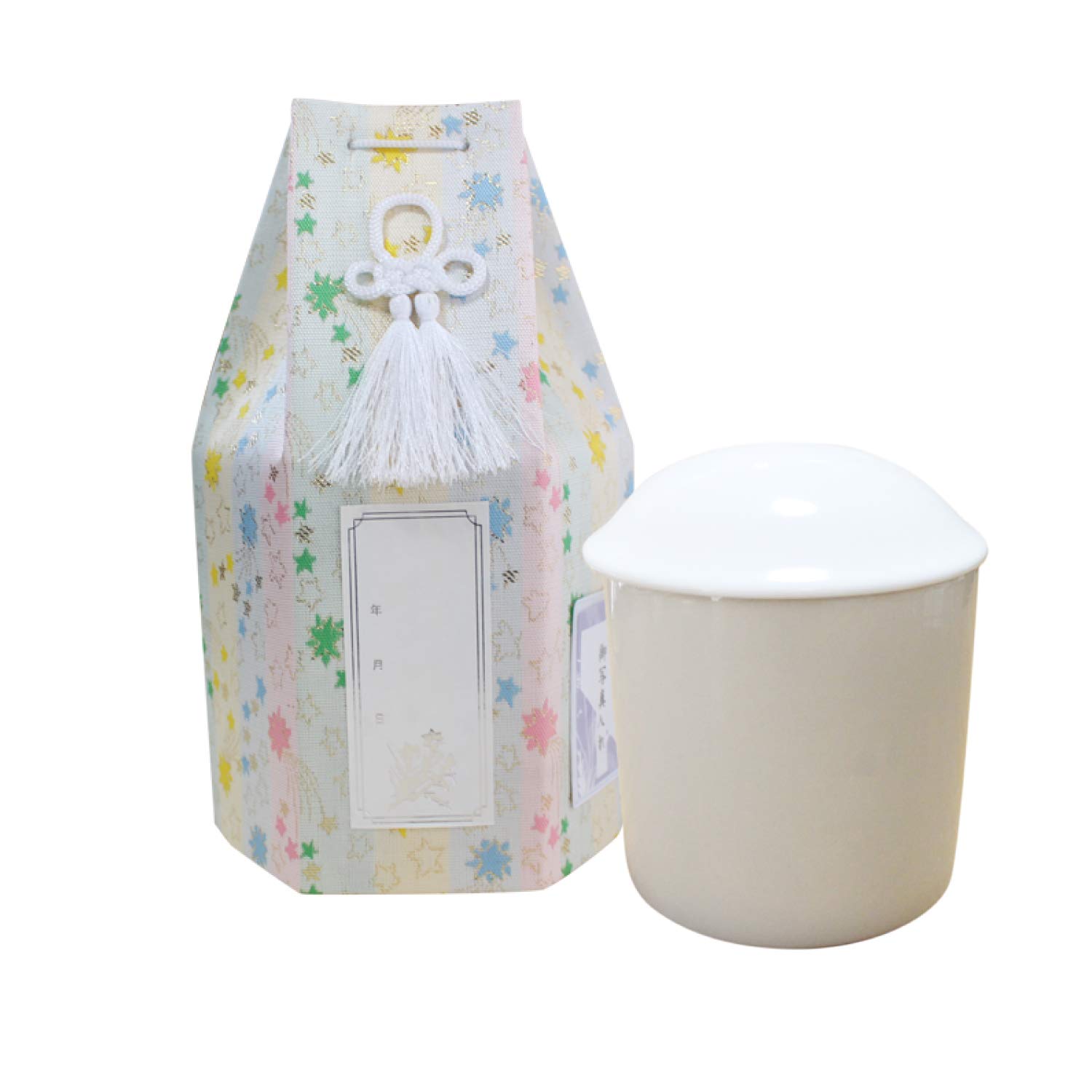 骨壷セット 6寸 白並 骨壷 覆い袋 スターデニム 楽天市場】骨壷+骨