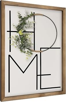 flangairy 15.711.8 Inch Home Sign Wall Decor, Wooden Home Letters Wall Art, Rustic House Decorations for Living Room Entryway Hallway Dining Room Farmhouse