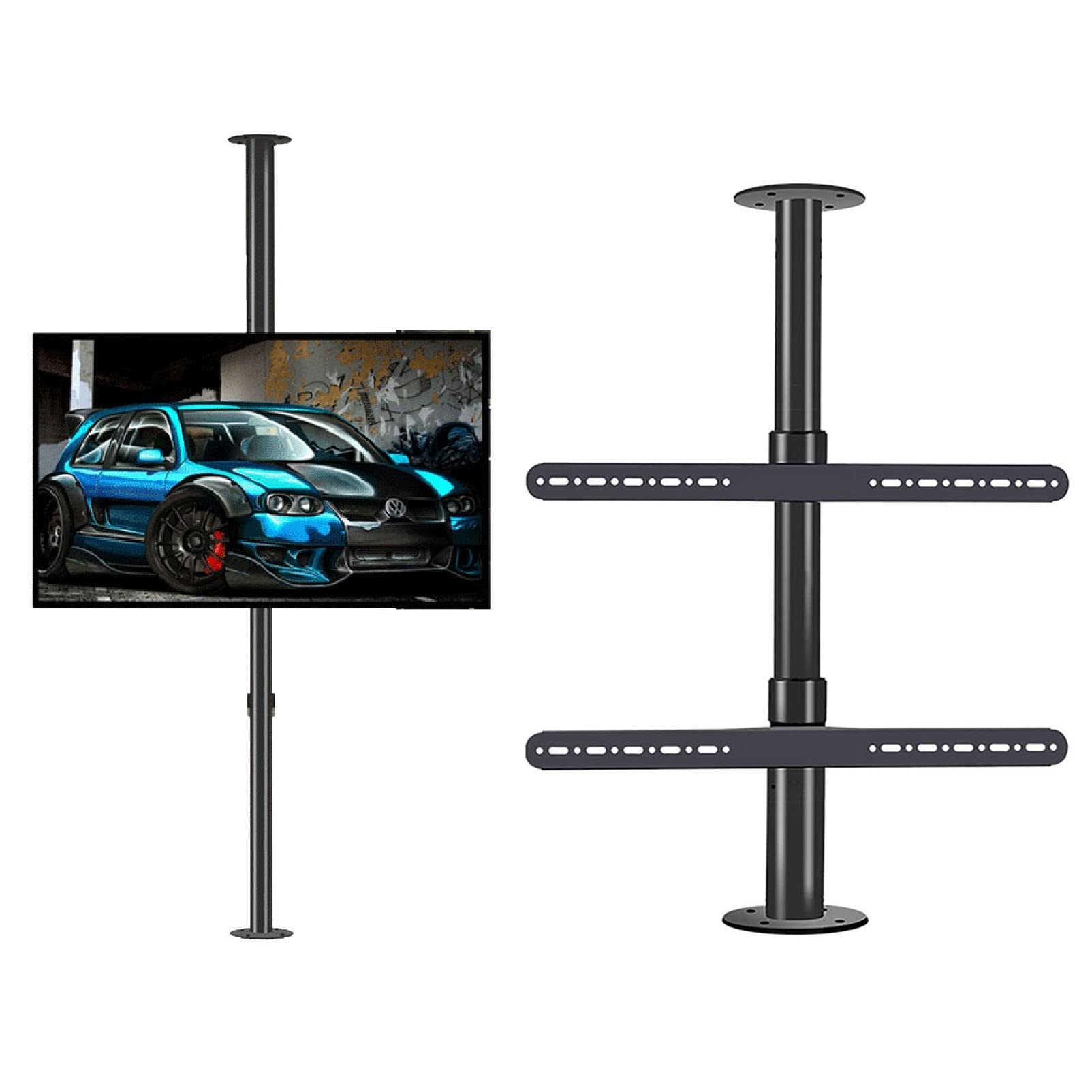 LCD TV 360 Degree Rotating Frame Floor Stand Partition Wall Rotating Rack Rotating TV Cabinet Rotating Base, Adjustable Tilt Swivel TV Ceiling Mount, Fits 32-75inch LED Screen Display ( Size : 60-85cm