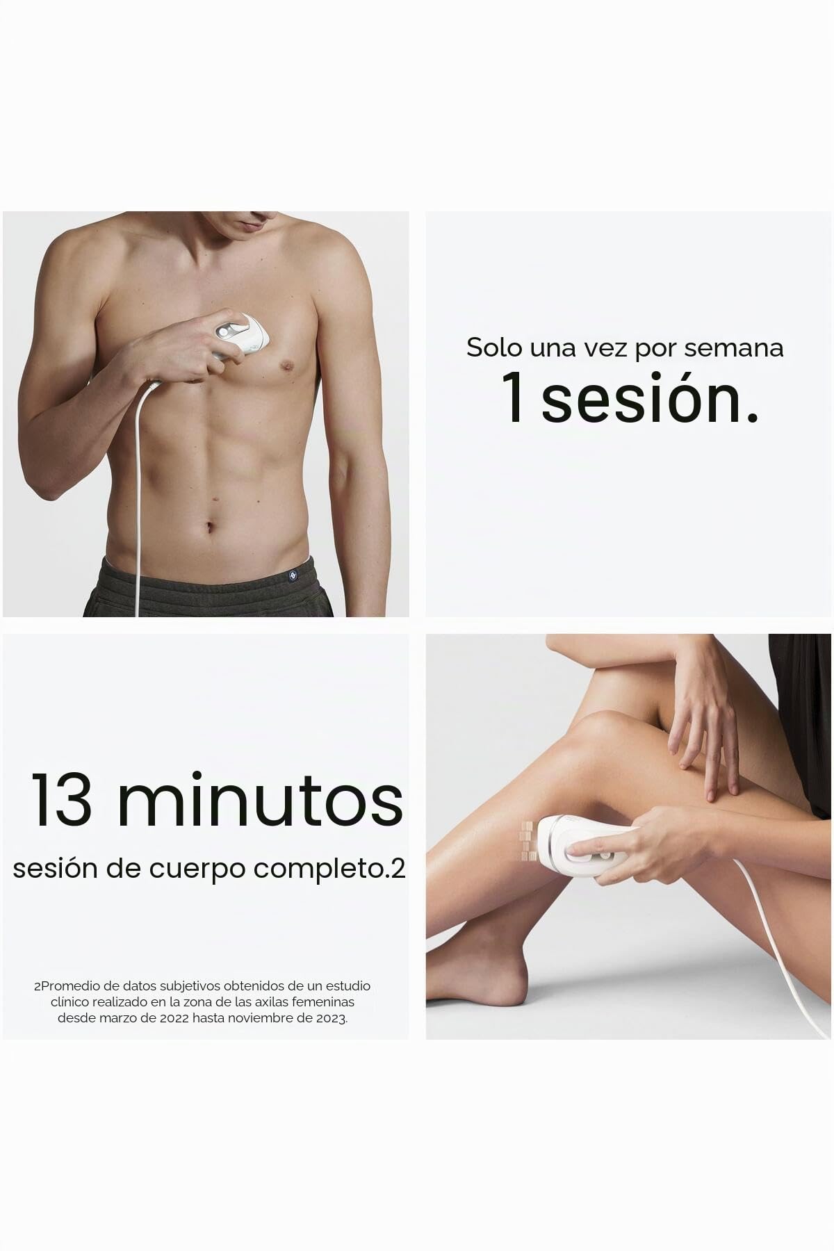 Braun Silk·expert Pro 3 PL3122 - Depiladora con pulsos de luz, depilación semidefinitiva, alternativa al láser, bolsa, maquinilla de afeitar Venus, 2 cabezales, color blanco/plateado