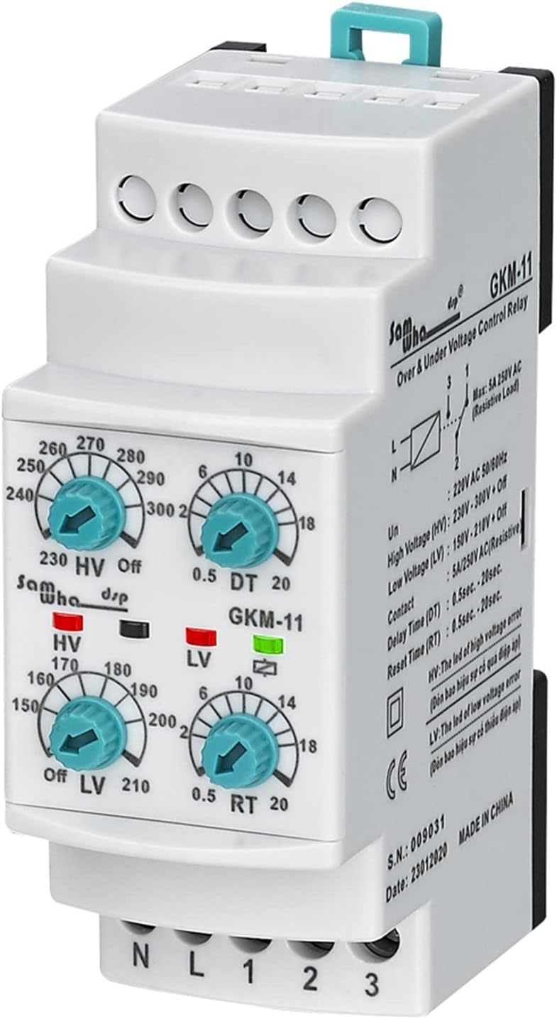 GKM-11 220VAC MonoPhase Overvoltage & Undervoltage Protection Relay