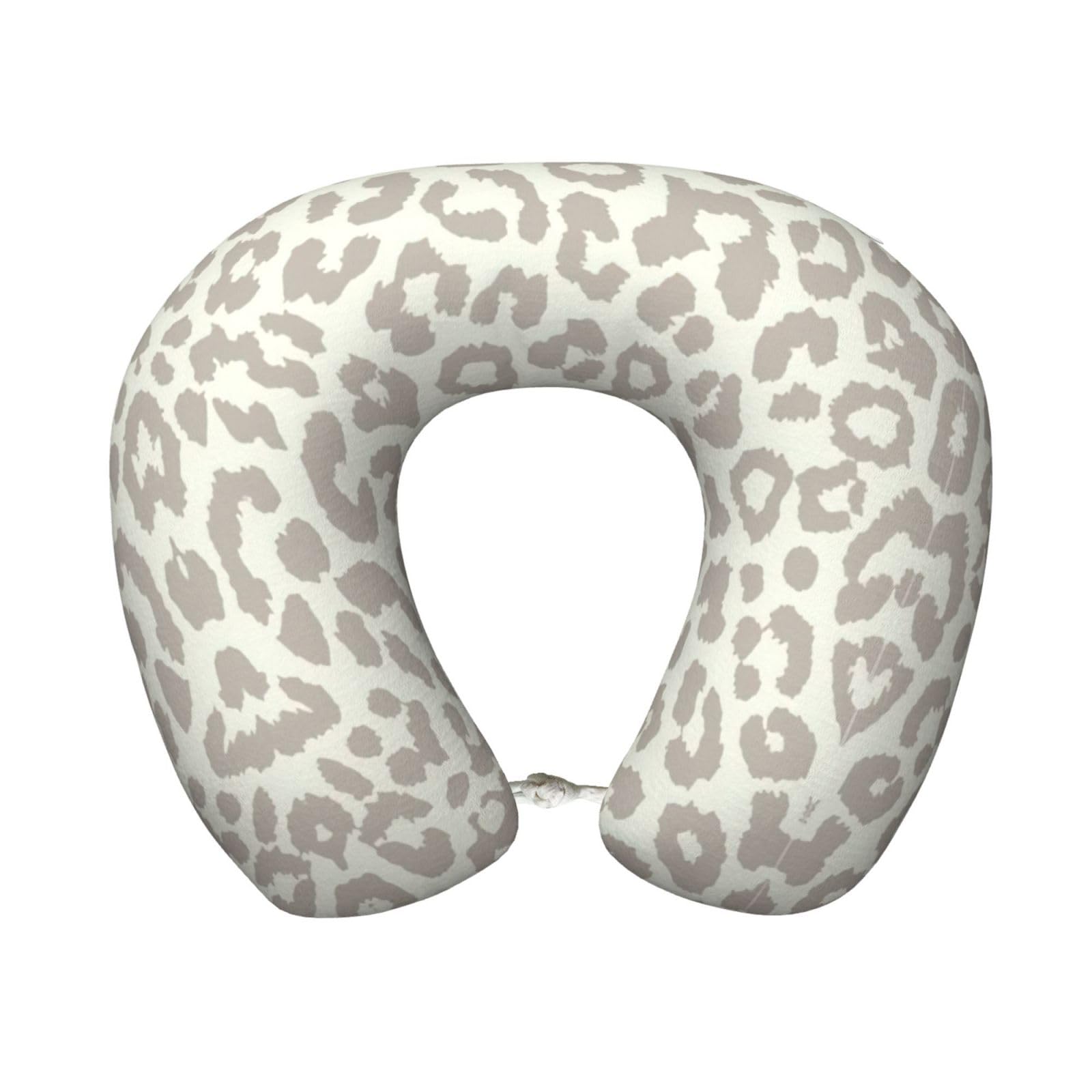 ASFgda U-Shape Memory Foam Brown Pattern Leopard Print Travel Pillow,Neck Support,Washable Cover For Airplane Car Home Office