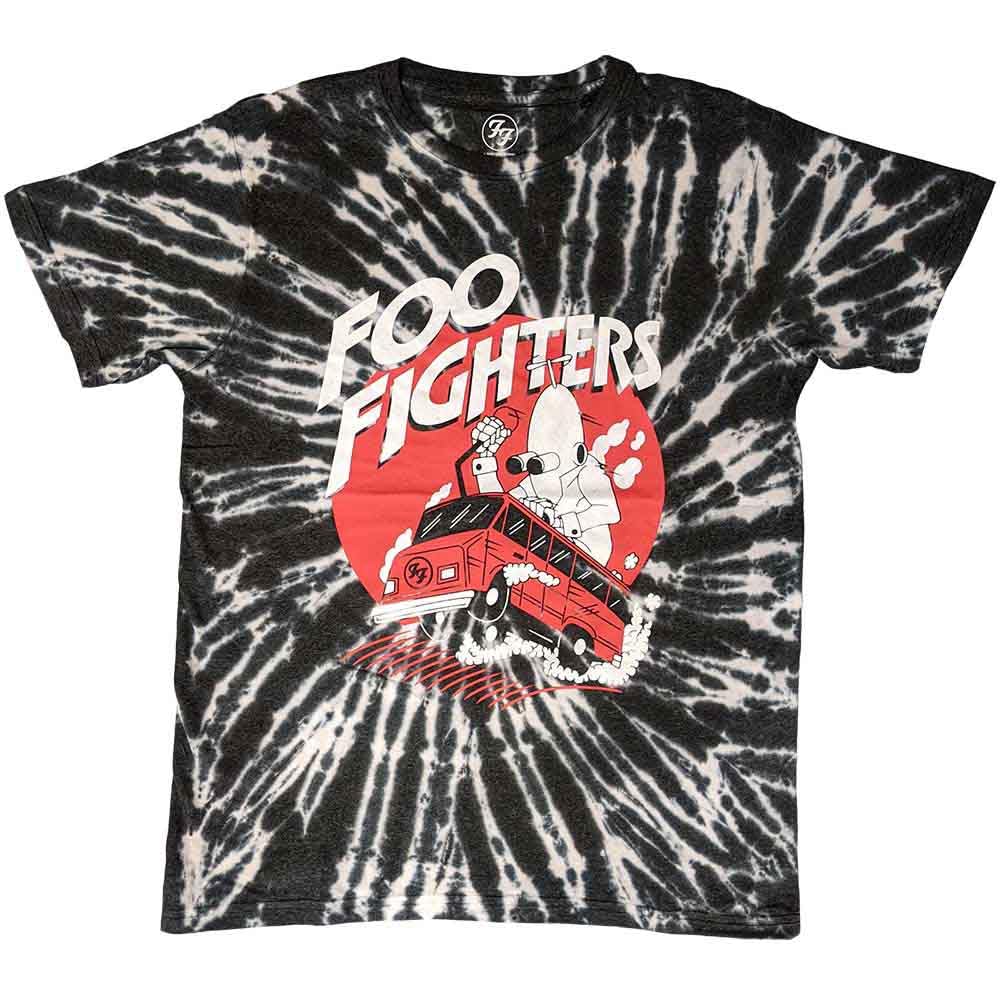 Foo Fighters T-Shirt Speeding Bus Band Logo Nue Official Unisex Black Dye, black, M