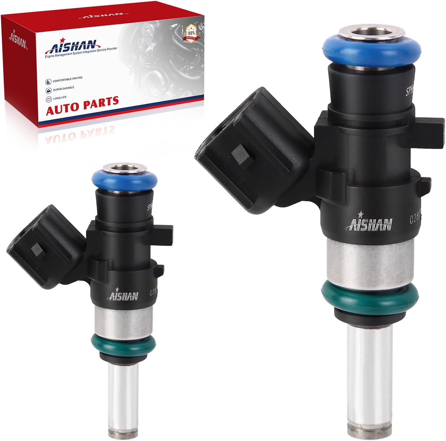 2PCS Fuel Injectors 4 Holes Compatible with Polaris General XP 4 1000 2016-2021, RZR RS1 S XP 4 1000 2014 2015 2016 2017 2018 2019 2020 2021 Replace# 2521387 0280158337