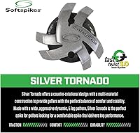 Vista 6 de Softspikes Silver Tornado - Púas de golf Fast Twist 3.0, platanegro, 18