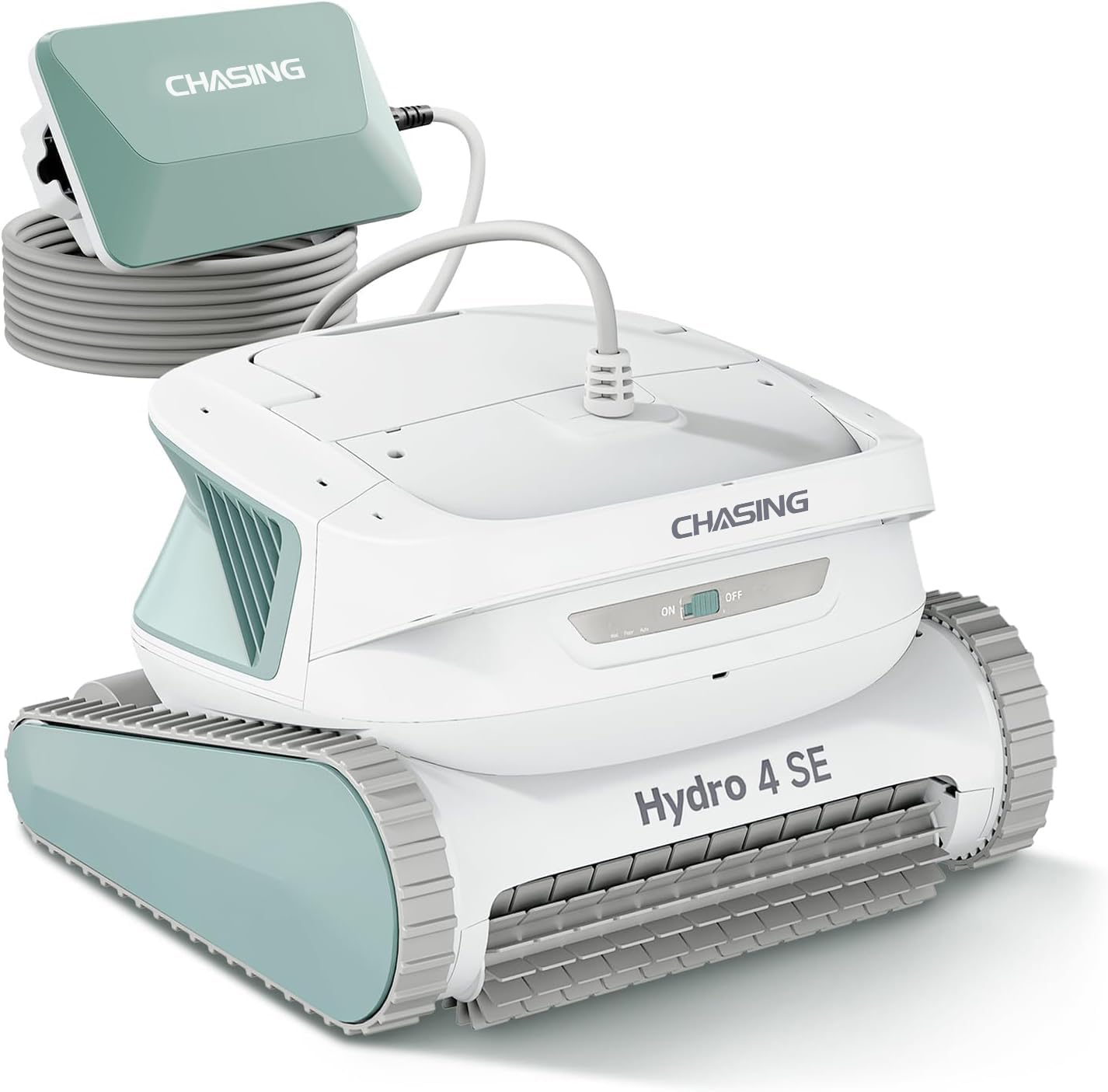 Chasing Hydro 4 SE Aspiradora de piscina para piscinas enterradas | Robot limpiador para piso, pared y línea de flotación | Siempre limpieza, nunca carga | Cable de 40 pies | Cesta de filtro de 4.1 L