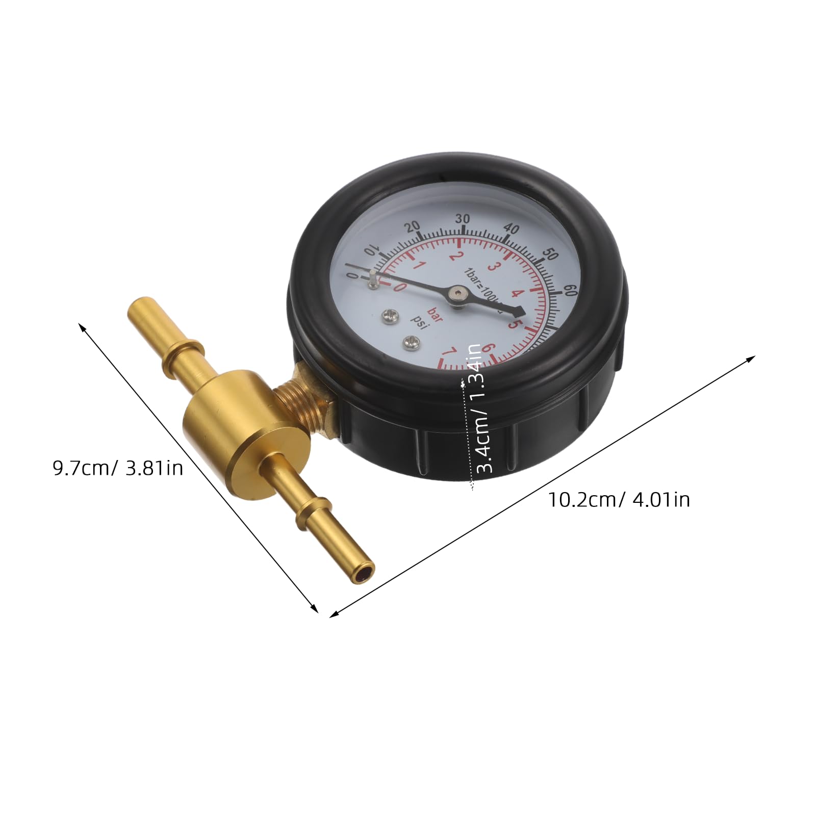 Gatuida 1 Set di Kit per Test della Pressione del Carburante, Attrezzatura per Test Meccanici, manometro preciso per la Manutenzione del Veicolo e riparazioni in Officina