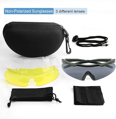 Miniatura 6 de xaegistac - Lentes tácticos para exteriores, unisex, con tres lentes intercambiables