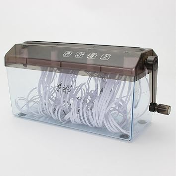 iayokocc Mini Hand Shredder,Portable Paper Shredder Manual Shredder,Home Office Desktop Stationery,Hand Paper Shredder for Paper, Notes, Bills, Portrait, Photos
