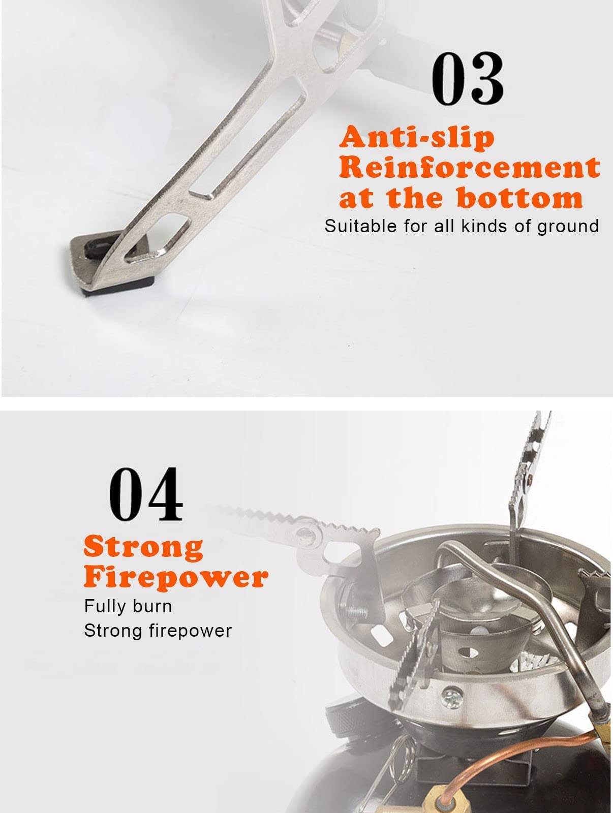 Campingkocher Edelstahl Multi-Fuel Kocher für Picknick, Klettern, Angeln - Diesel, Benzin, Alkohol - Kraftstoffverbrauch 120ml/h