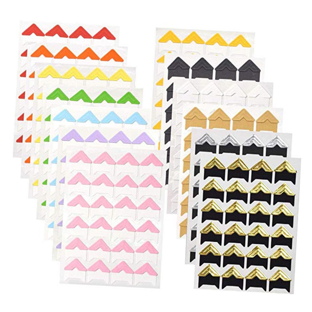 OSALADI 26pc Paper Photo Corners Easy Stick DIY Photo Album Accessories Vintage Scrapbook Decor